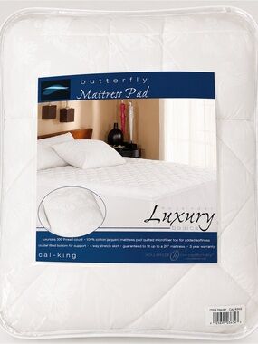 Butter Luxury Basics White Mattress Pad
